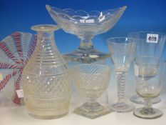 A COLLECTION OF 19th C. AND LATER GLASS, TO INCLUDE: A ROWLAND WARD AND TWO OTHER ENGRAVED