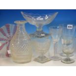 A COLLECTION OF 19th C. AND LATER GLASS, TO INCLUDE: A ROWLAND WARD AND TWO OTHER ENGRAVED