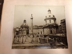 A LATE 19th C. ALBUM AND SOME LOOSE PHOTOGRAPHS OF EUROPEAN CITY SIGHTS, WORKS OF ART AND LANDSCAPES