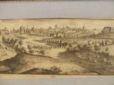 C. RANDLE (EARLY 19th.C. SCHOOL). A TOPOGRAPHICAL VIEW OF DUBLIN, PEN AND INK DRAWING, SIGNED AND