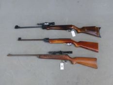 AN ORIGINAL .22 AIR RIFLE, NVN, A BSA AIR RIFLE .177 NVN, AND A WEBLEY HAWK MKII .22 NVN.