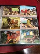 THIRTY PERIOD POSTCARDS OF ROMANY TRAVELLERS IN AN ALBUM OF REPRODUCTION AND LATER ROMANY POSTCARDS,