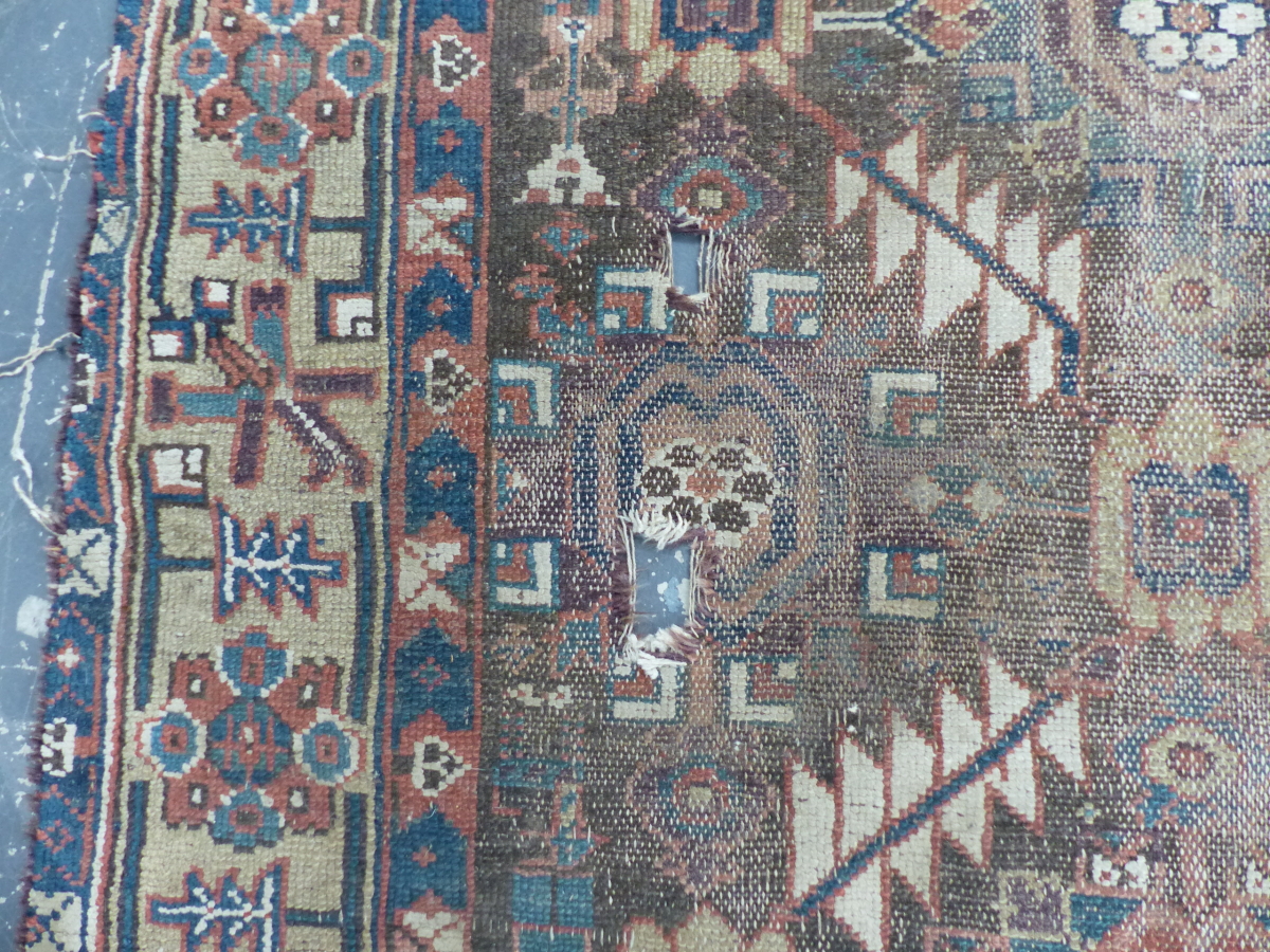 AN ANTIQUE PERSIAN TRIBAL RUNNER, 368 X 93cm. - Image 9 of 11