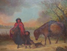 EDWARD ROBERT SMYTHE (1810-1899). 'ON THE WAY TO MARKET' SIGNED INDISTINCTLY, OIL ON CANVAS.