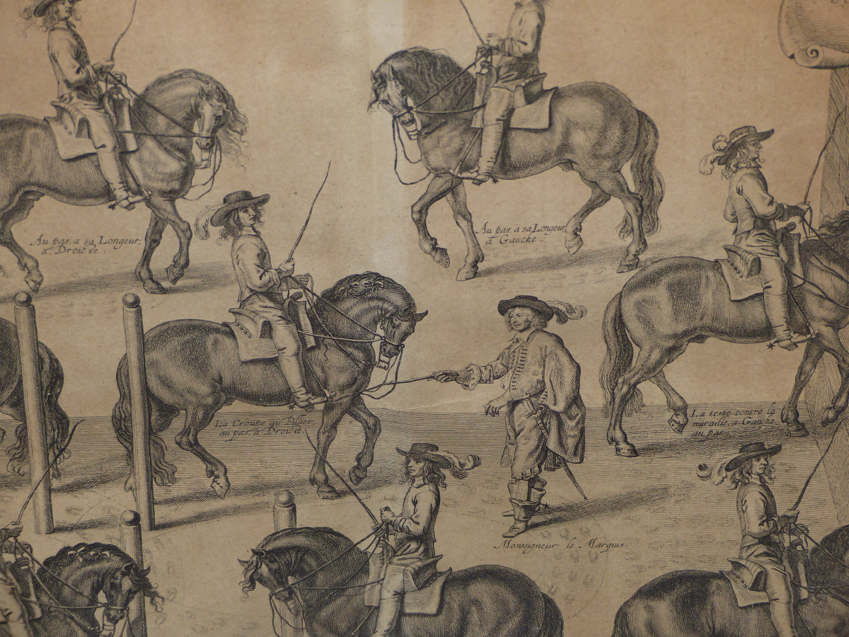 AFTER ABRAHAM DIEPENBEECK (1596-1675). TWO ANTIQUE PRINTS DEPICTING DRESSAGE IMAGES 39.5 x 52cms ( - Image 2 of 16