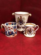 A SPODE COMMEMORATIVE TWO HANDLED URN FOR THE 1969 INVESTITURE OF THE PRINCE OF WALES, NO. 111/