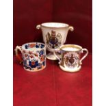 A SPODE COMMEMORATIVE TWO HANDLED URN FOR THE 1969 INVESTITURE OF THE PRINCE OF WALES, NO. 111/