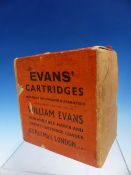 FAC REQUIRED- A RARE BOX OF VINTAGE WILLIAM EVANS 14 GAUGE SPHERICAL BALL "PALL MALL" CARTRIDGES ((