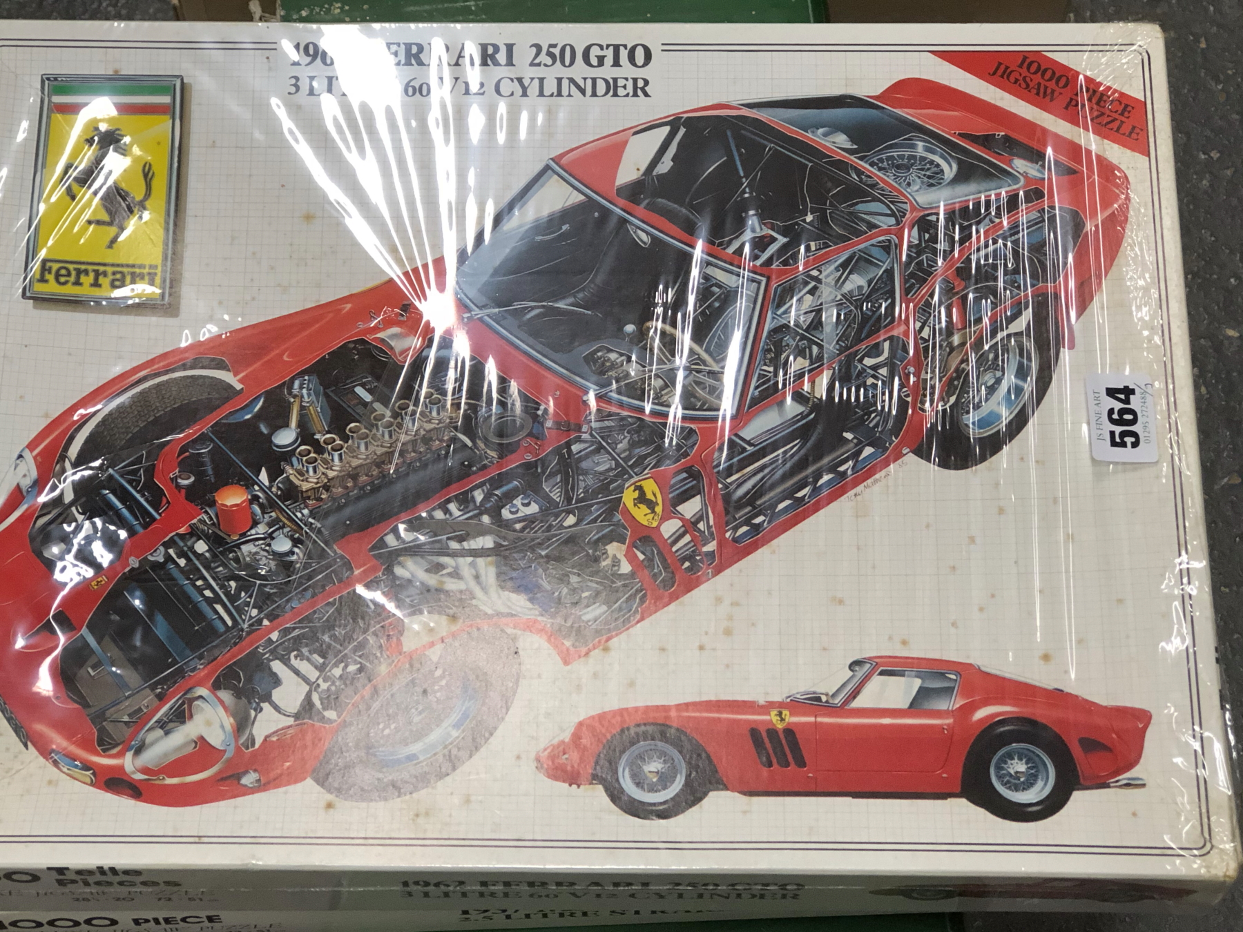 TWO KK JIGSAW BOXED 1000 PIECE PUZZLES OF A 1962 FERRARI 250 GTO AND OF A 1957 MASERATI 250F