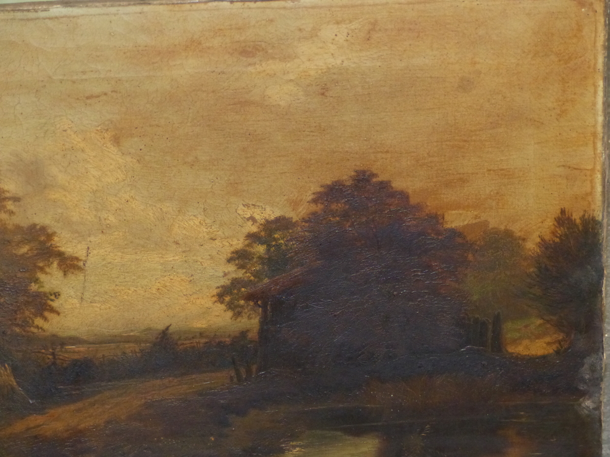 F. EDWARDSON, LATE 19th.C. ENGLISH SCHOOL. A RURAL TRACK, SIGNED OIL ON CANVAS, UNFRAMED, 46 x - Image 6 of 9