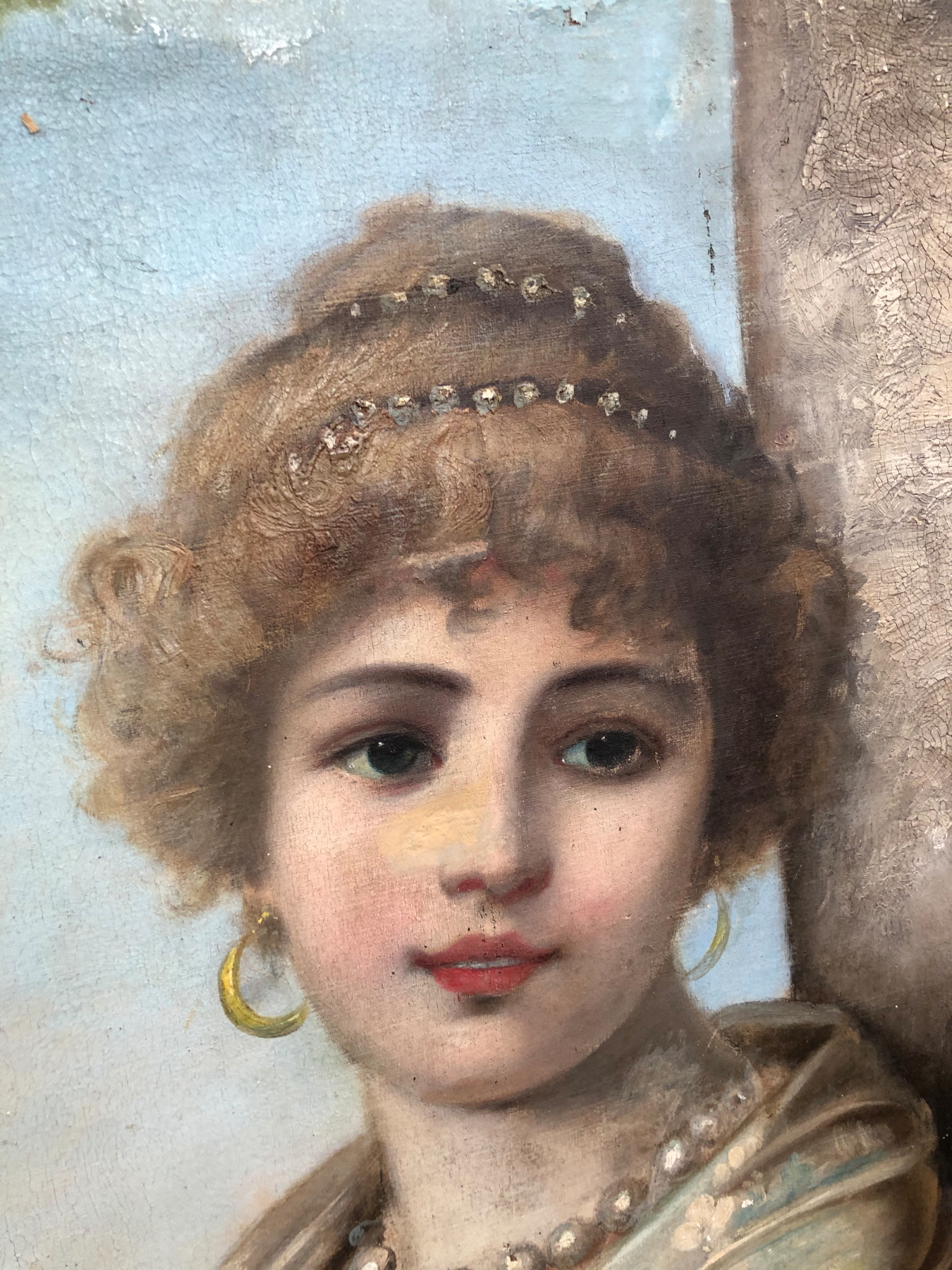 A. BRENTANO (1840-1888). THE FLOWER GIRL, SIGNED OIL ON CANVAS, 106 x 69cms. - Image 9 of 15