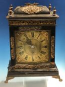 EDWARD BIRD, LONDON, A MANTEL CLOCK WITH A CARRILON OF EIGHT BELLS AND STRIKING ON A COILED ROD, THE