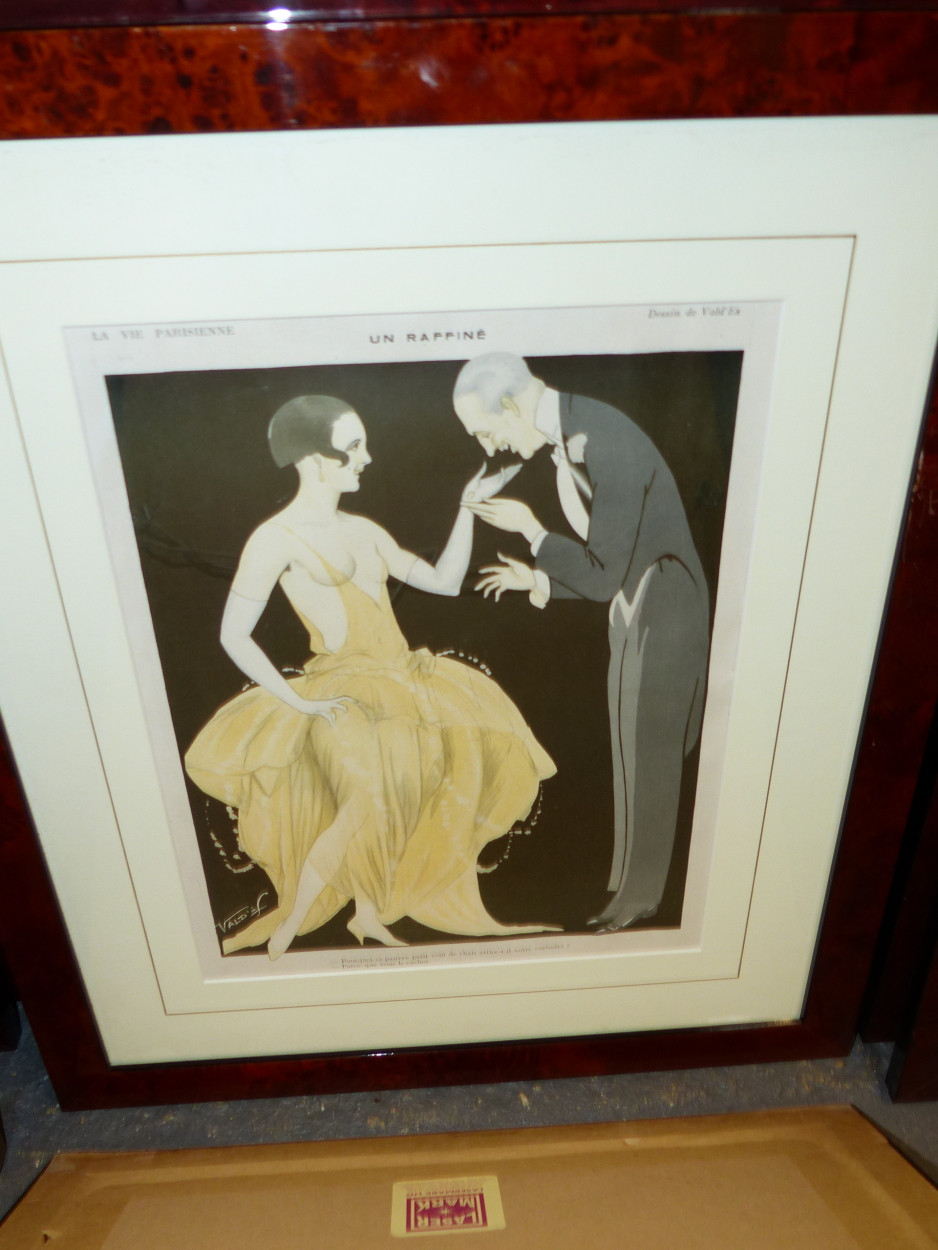 A GROUP OF TEN VINTAGE SHEET MUSIC COVERS AND FRENCH EARLY 20th.C RISQUE PRINTS, 31 x 24cms, IN - Image 6 of 12