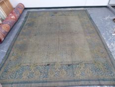 AN EARLY 20th CENTURY ART NOUVEAU DESIGN CARPET, 278 X 218cm.