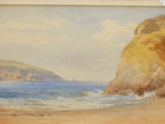 J. H. MOLE (1814-1886). 'A VIEW OF NEWQUAY, CORNWALL', AND 'A VIEW NEAR TYNMOUTH', BOTH SIGNED