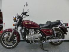 A HONDA GOLDWING MOTORCYCLE- OMK766X-- A GOOD CLEAN EXAMPLE