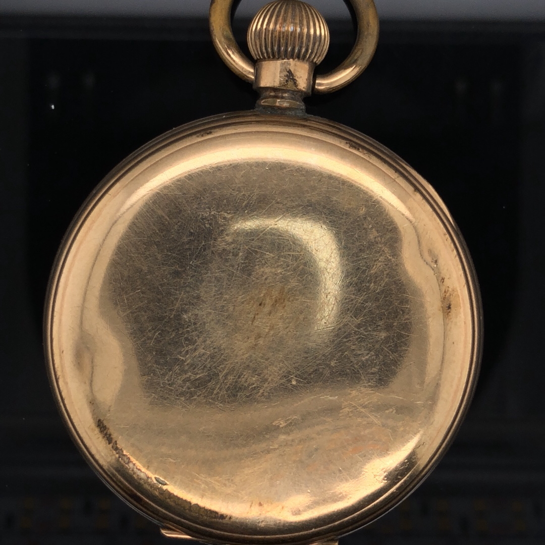 A THOMAS RUSSELL & SON, LIVERPOOL OPEN FACE GOLD PLATED ELGIN POCKET WATCH WITH SUBSIDIARY SECONDS - Image 3 of 8