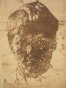 AFTER STANLEY SPENCER (1891-1959). SELF PORTRAIT, PENCIL INSCRIBED LIMITED EDITION PRINT, 37 x