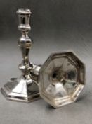 A PAIR OF HALLMARKED SILVER CANDLESTICKS DATED 1973 LONDON FOR GARRARD & CO LTD, STAMPED REGENT