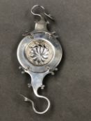 AN UNUSUAL CONTINENTAL SILVER QUAICHE DISH WITH STYLISED SWAN HANDLES. STAMPED 925, AND 119/300.