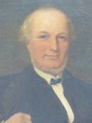 LATE 19th.C. ENGLISH SCHOOL. PORTRAIT OF CHARLES BLAKE QC, OIL ON CANVAS 76 x 56cms.