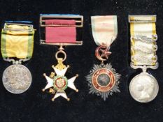 CRIMEAN WAR, CHARGE OF THE LIGHT BRIGADE INTEREST . A GROUP OF FOUR MEDALS TO UNKNOWN RECIPIENT