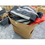 A QUANTITY OF MOTORCYCLE LEATHERS ETC.