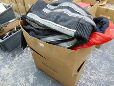 A QUANTITY OF MOTORCYCLE LEATHERS ETC.