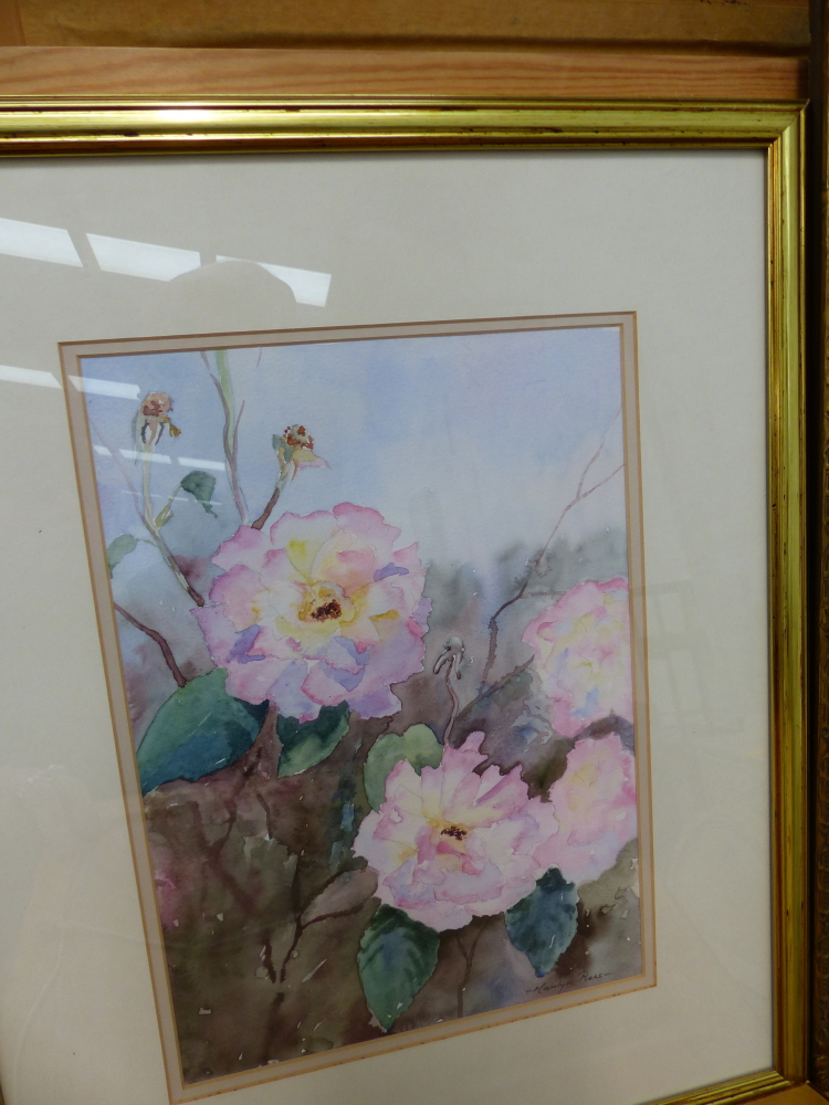 MARILYN REES (CONTEMPORARY). ARR. TWO FLOWER STUDIES, SIGNED WATERCOLOURS. LARGEST 34 x 25cms. - Bild 4 aus 6