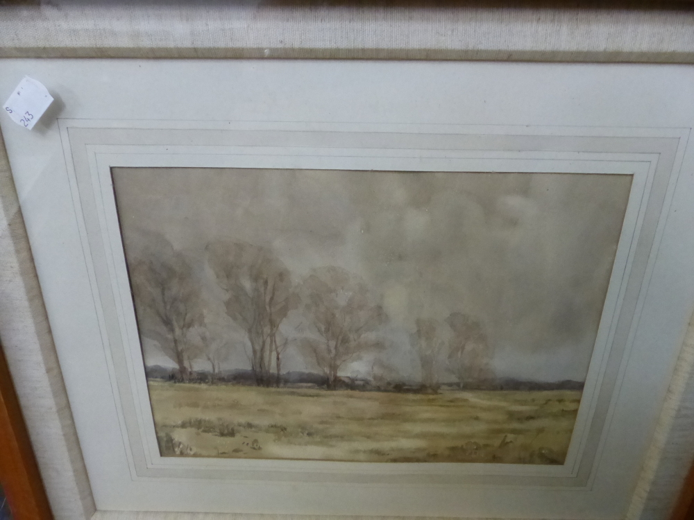 SIX 20th.C. LANDSCAPE WORKS, MAINLY WATERCOLOURS, SOME SIGNED OR INSCRIBED, SIZES VARY. - Bild 4 aus 6