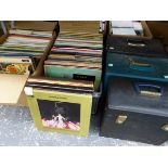 A LARGE COLLECTION OF RECORD ALBUMS, EASY LISTENING, MUSICALS AND CLASSICAL.