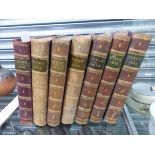 SEVEN BOUND VOLUMES OF PUNCH MAGAZINE, 1890, 1892, 93, 94, 96, 97 AND 98.