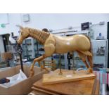 A GOOD QUALITY ARTICULATED ARTISTS HORSE LAY FIGURE