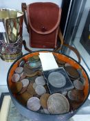 BRITISH COINS, A WORCESTER TOKEN, 1873 PRIZE BEAKER AND A KODAK DUAFLEX II CAMERA.