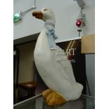 A PAPIER MACHE FIGURE OF WHITE GOOSE