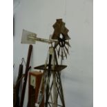 A GOOD QUALITY HAND MADE WEATHER VANE WINDMILL.