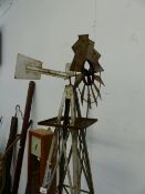 A GOOD QUALITY HAND MADE WEATHER VANE WINDMILL.