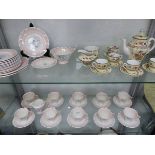A SHELLEY ART DECO PART TEA SET, INC. EIGHT CUPS AND SAUCERS, CREAM JUG, TWELVE SIDE PLATES, TWO