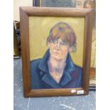 THREE CONTEMPORARY FRAMED PORTRAITS, OIL ON CANVAS, BY DIFFERENT HANDS, SIZES VARY (3).