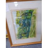 P.F. MILLARD (1902-1977). ARR. TREES IN KENT AUTUMN. SIGNED WATERCOLOUR, 28 x 35cms, TOGETHER WITH