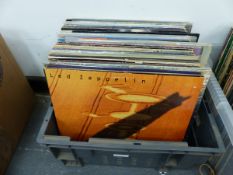 APPROX 50 VINYL LP RECORDS TO INC. MOSTLY ROCK, LED ZEPPELIN, PINK FLOYD, ETC.