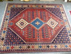 A PERSIAN TRIBAL RUG 190 X 152CM