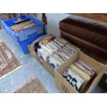 A LARGE QUANTITY OF VARIOUS RECORD ALBUMS AND SINGLES.