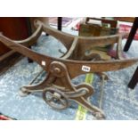 A RARE ANTIQUE CAST IRON BARREL TILTER.