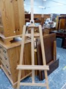 A BLOND WOOD ARTISTS EASEL