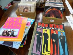 A SMALL COLLECTION OF VINYL SINGLE RECORDS, TO INCLUDE KATE BUSH, ELVIS PRESLEY, THE GOODIES, QUEEN,