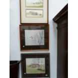 ROBERT MASSEY(1941-***) ARR SIX VARIOUS SIGNED WATERCOLOUR LANDSCAPES, RURAL VIEWS (6)