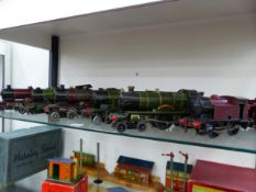 SIX HORNBY O GAUGE CLOCKWORK LOCOMOTIVES AND TENDERS