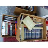 A LARGE COLLECTION OF VINTAGE AND LATER BOOKS, INC. ANTIQUES AND ART RELATED WORKS, BIOGRAPHIES ETC.