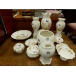A COLLECTION OF AYNSLEY COTTAGE GARDEN FLORAL DECORATED CHINA WARES.